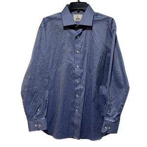 NWOT Todd Snyder Men Button Up 2 Ply Cotton Shirt 16.5 32/33 Blue Solid‎ Preppy